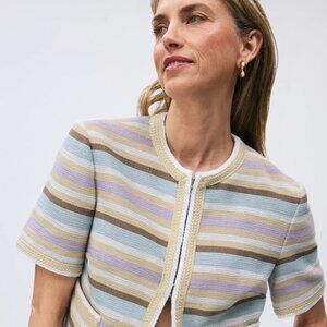 New Veronica Beard Wyatt Short-Sleeve Jacket, Adorable!